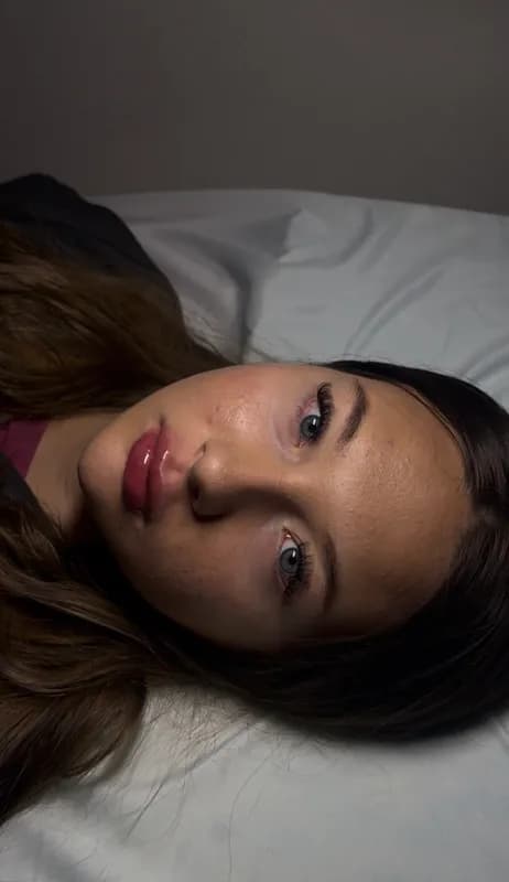Portrait of a client after a lip enhancement